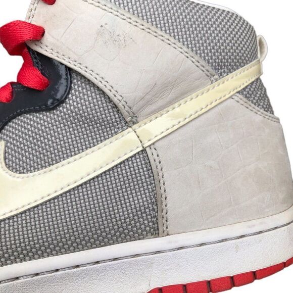 Vintage 2008 Nike Dunk High Patent Toe Grey Sunburst Size 10 - Picture 8 of 16